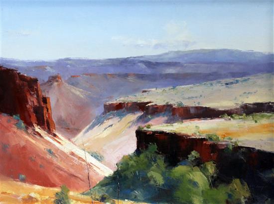 John Lacey (Australian) Munjina Gorge East, 36 x 48in.